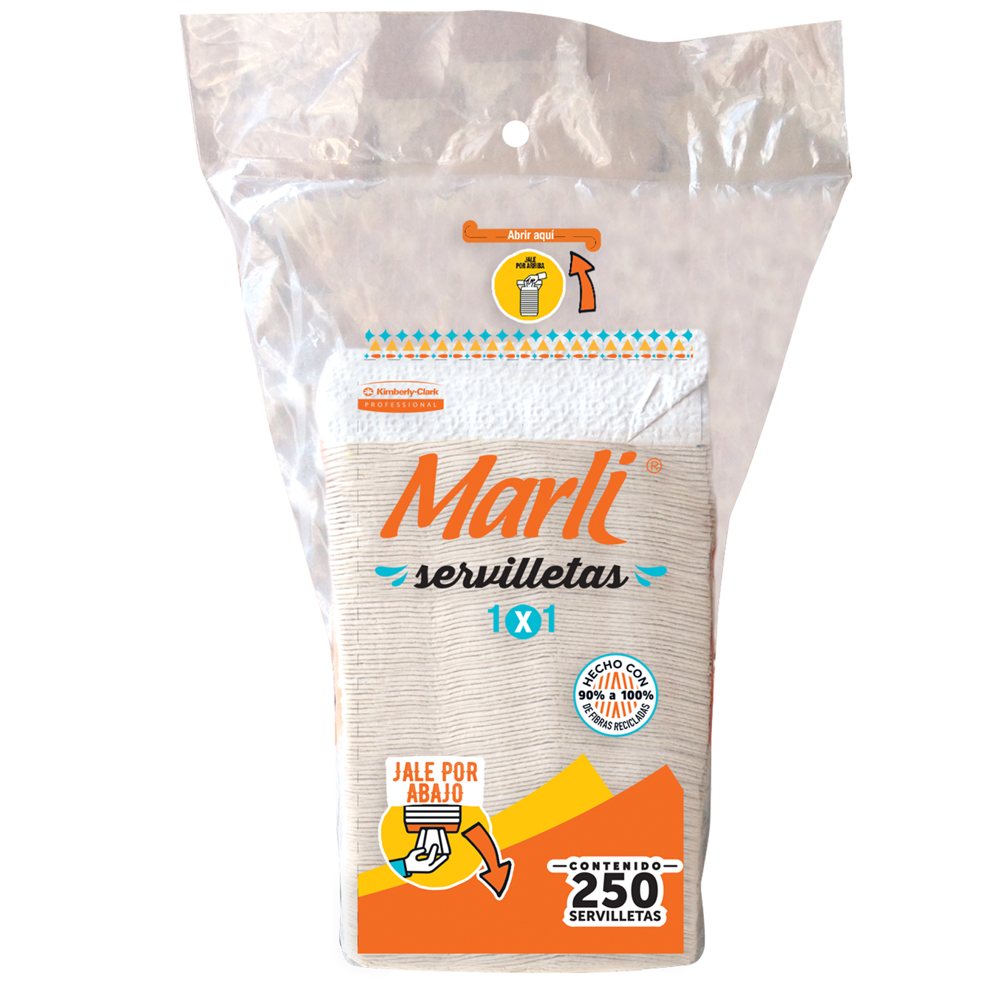 Servilleta Marli® Interdoblada Bolsa Despachadora 24 paq con 250 servilletas